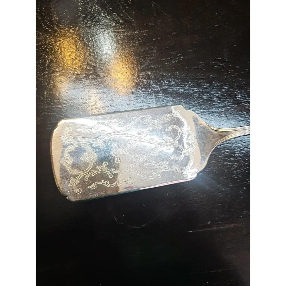 Gorham Heritage Cake Pie Server Silverplate Italy Ornate Engraved Vintage